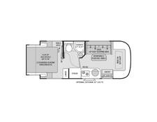 2017 Thor Motor Coach Compass Ford Transit 23TR Class B Plus at Riverside Camping Center STOCK# P9169 Floor plan Image