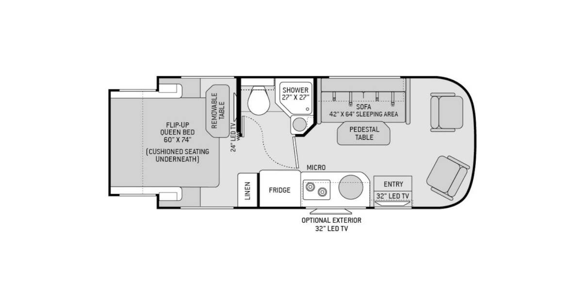 2016 Thor Motor Coach Compass Ford Transit 23TR Class B Plus at Riverside Camping Center STOCK# C0571B Floor plan Layout Photo