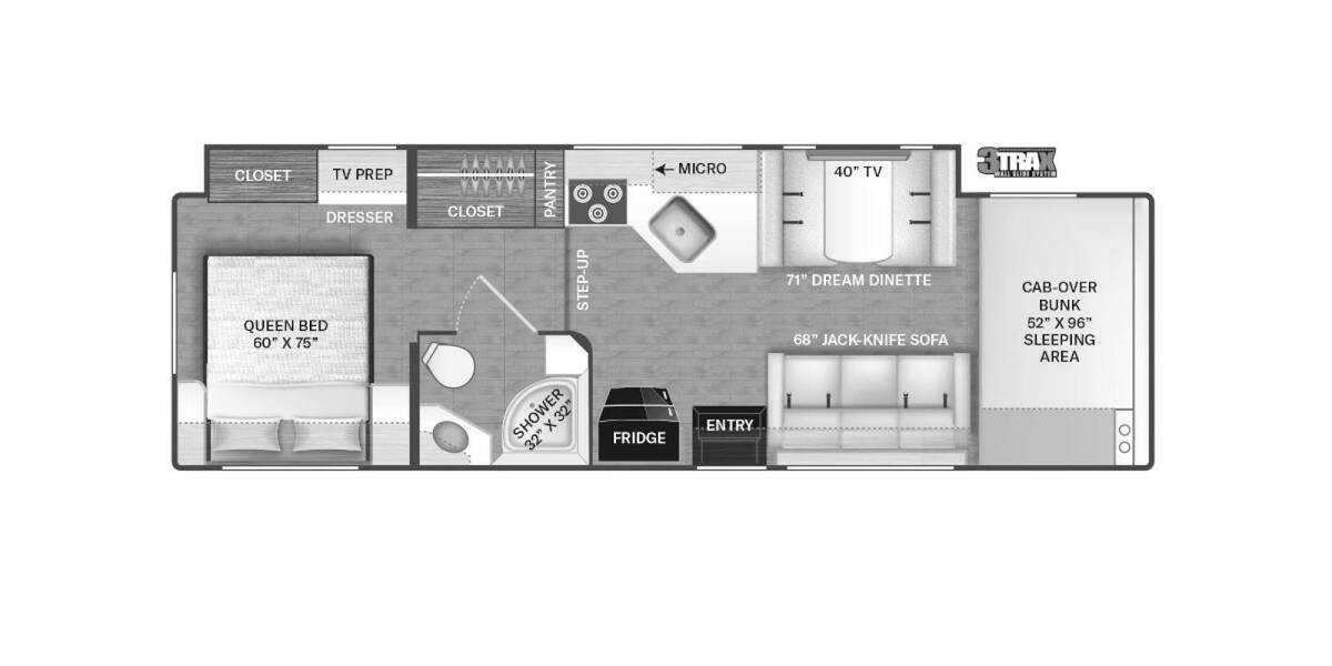2023 Thor Chateau Ford 31WV Class C at Riverside Camping Center STOCK# C0703 Floor plan Layout Photo