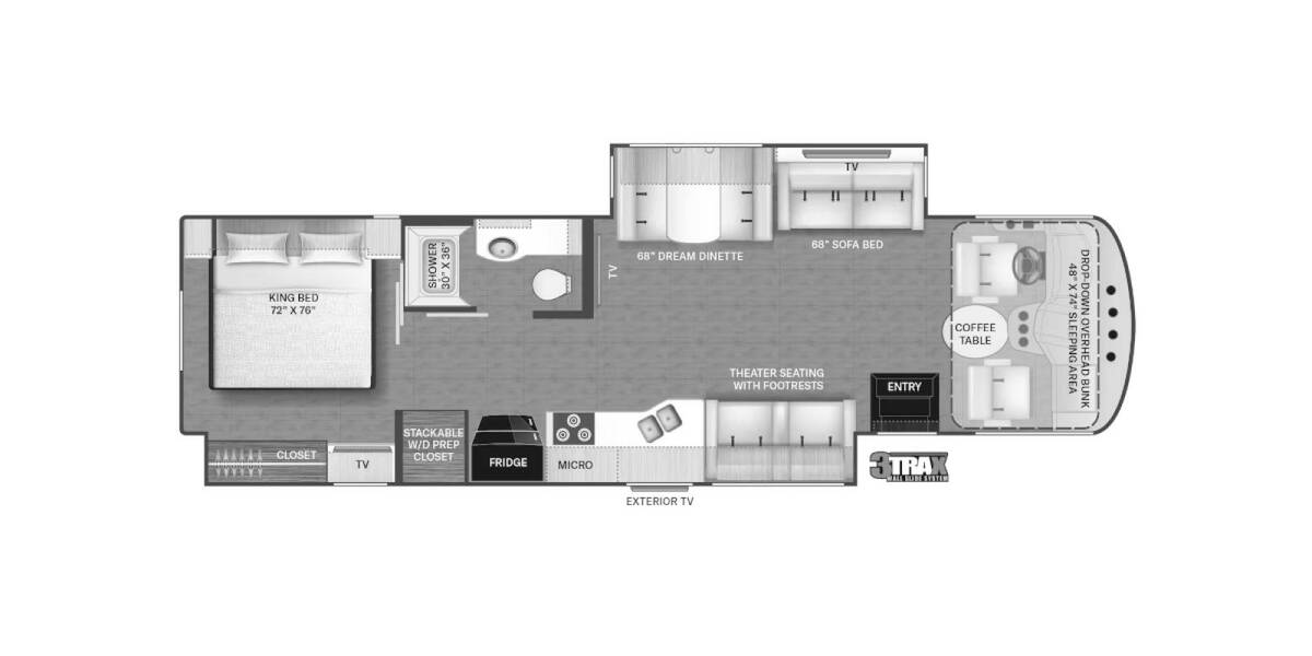 2024 Thor Luminate Ford F-53 CC35 Class A at Riverside Camping Center STOCK# C0809 Floor plan Layout Photo