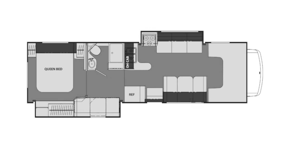 2021 Coachmen Freelander Ford E-450 31BH Class C at Riverside Camping Center STOCK# P9913A Floor plan Layout Photo