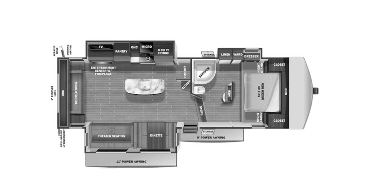 2021 Starcraft Telluride 292RLS Fifth Wheel at Riverside Camping Center STOCK# C0577M Floor plan Layout Photo
