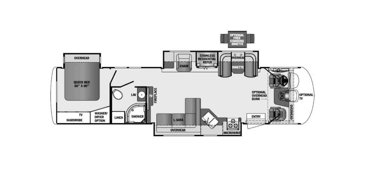 2017 Georgetown XL Ford F-53 377TS Class A at Riverside Camping Center STOCK# C0669A Floor plan Layout Photo