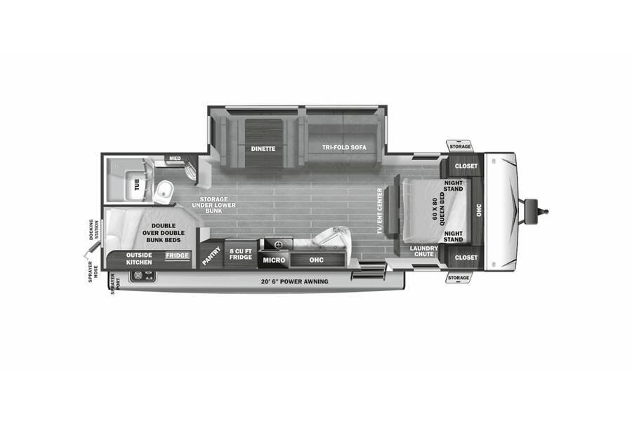 2021 Starcraft Super Lite 261BH Travel Trailer at Riverside Camping Center STOCK# C0545A Floor plan Layout Photo