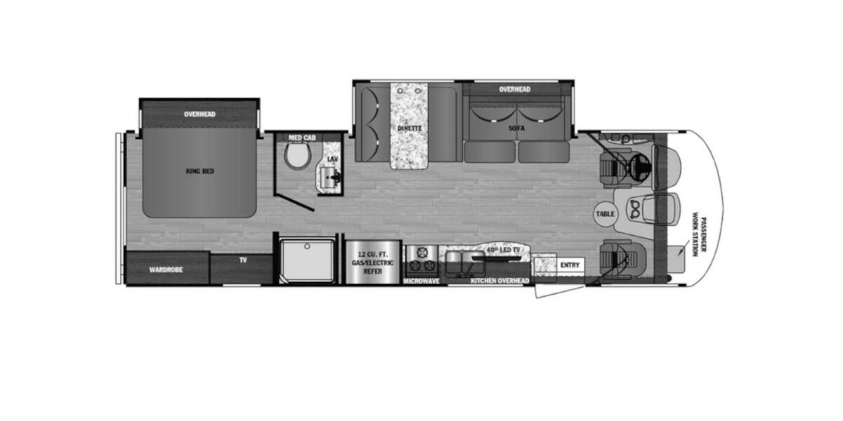 2020 Georgetown 3 Series GT3 Ford F-53 30X3 Class A at Riverside Camping Center STOCK# C0559A Floor plan Layout Photo