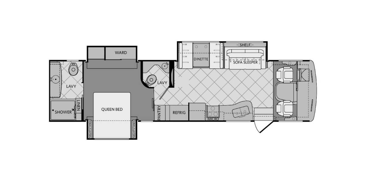 2014 Fleetwood Bounder Classic Ford 36R Class A at Riverside Camping Center STOCK# P7212A Floor plan Layout Photo