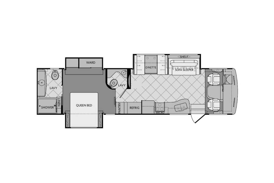 2014 Fleetwood Bounder Classic 36R Class A at Riverside Camping Center STOCK# P7212A Floor plan Layout Photo