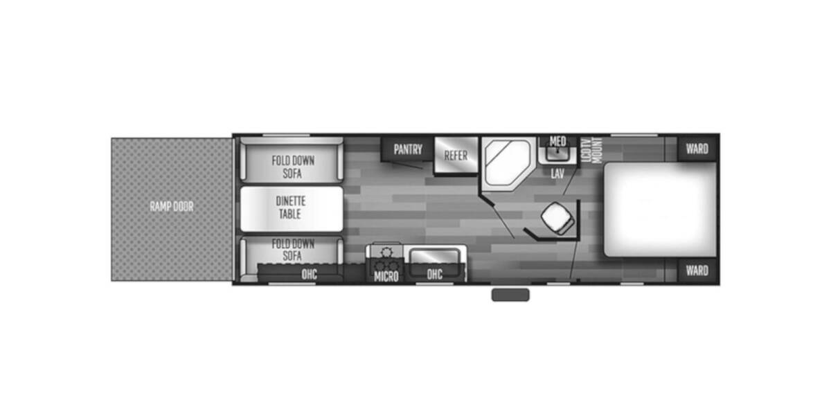 2019 Cherokee Grey Wolf 22RR Travel Trailer at Riverside Camping Center STOCK# P8972A Floor plan Layout Photo