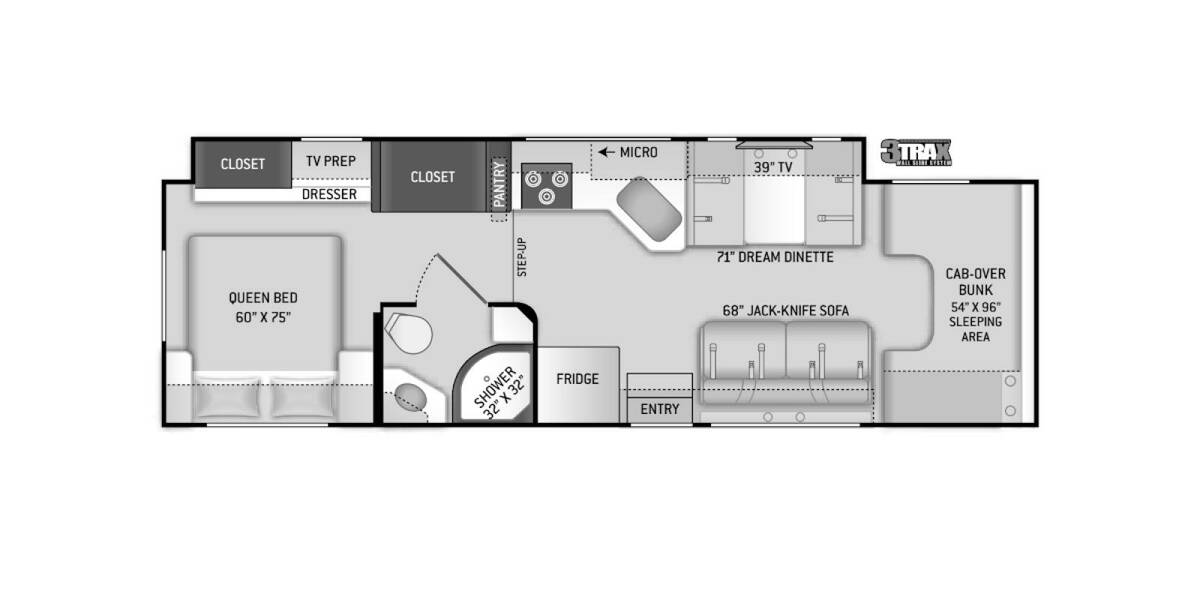 2021 Thor Chateau Ford 31WV Class C at Riverside Camping Center STOCK# C0567C Floor plan Layout Photo
