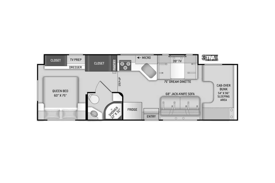 2021 Thor Chateau 31WV Class C at Riverside Camping Center STOCK# C0567C Floor plan Layout Photo