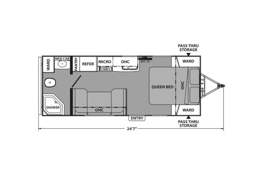 2012 Coachmen Apex Ultra-Lite 218RB Travel Trailer at Riverside Camping Center STOCK# P8836A Floor plan Layout Photo
