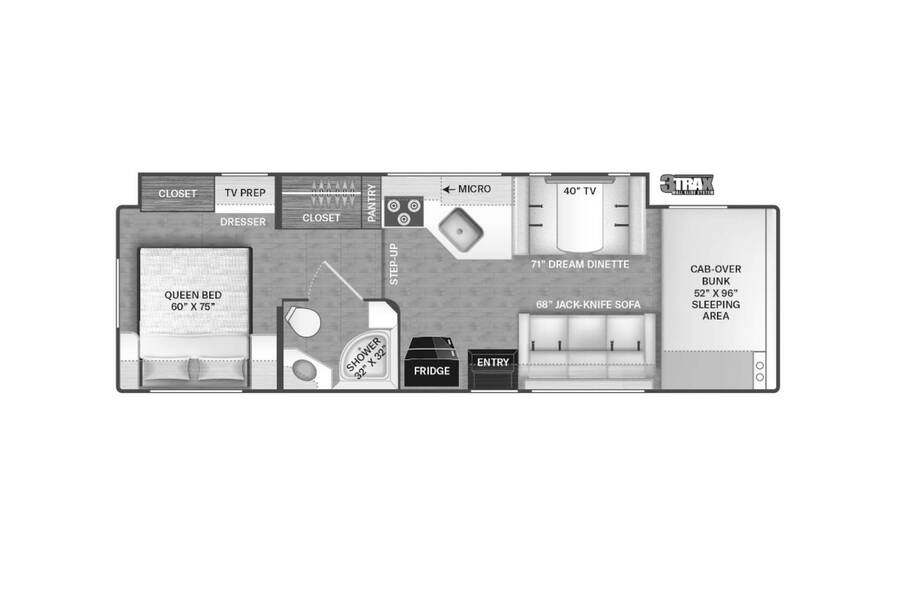 2023 Thor Chateau 31WV Class C at Riverside Camping Center STOCK# C0703 Floor plan Layout Photo