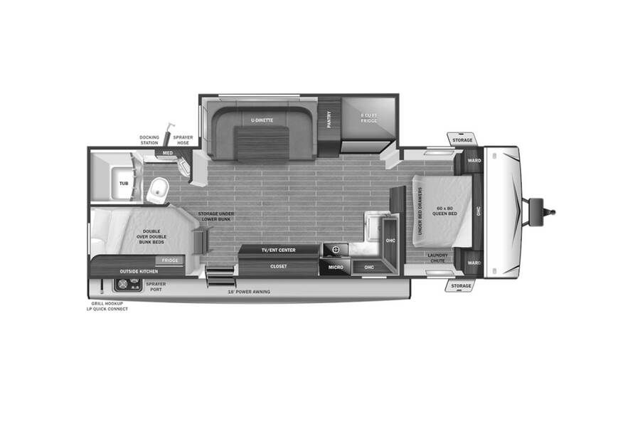 2023 Starcraft Super Lite 241BH Travel Trailer at Riverside Camping Center STOCK# C0635 Floor plan Layout Photo