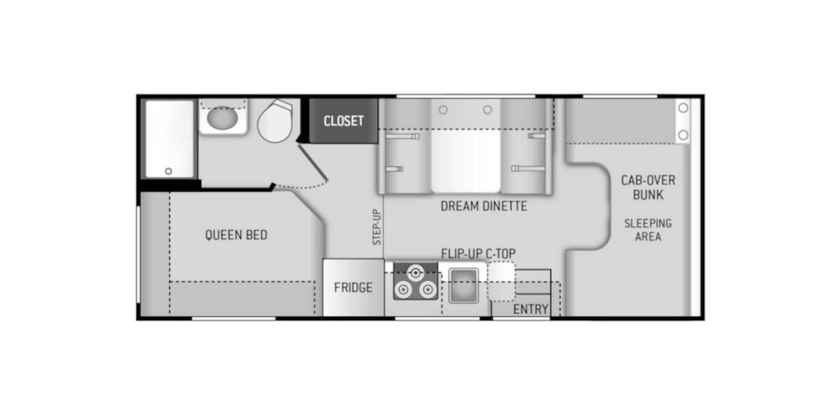2020 Thor Chateau Chevrolet 22E Class C at Riverside Camping Center STOCK# R15328M Floor plan Layout Photo