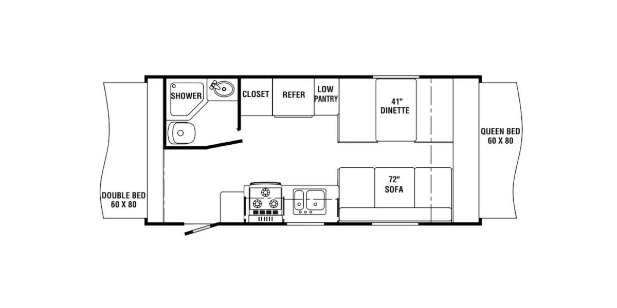 2008 R-Vision Trail-Cruiser 191 Travel Trailer at Riverside Camping Center STOCK# C0670A Floor plan Layout Photo