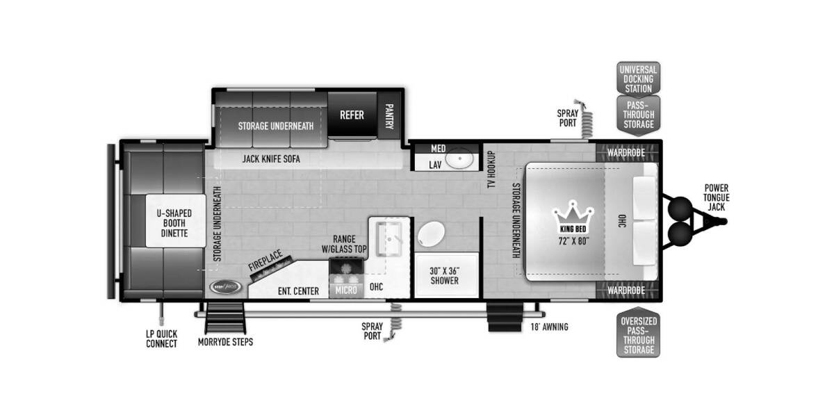 2024 East to West Della Terra 251RD Travel Trailer at Riverside Camping Center STOCK# C0793 Floor plan Layout Photo
