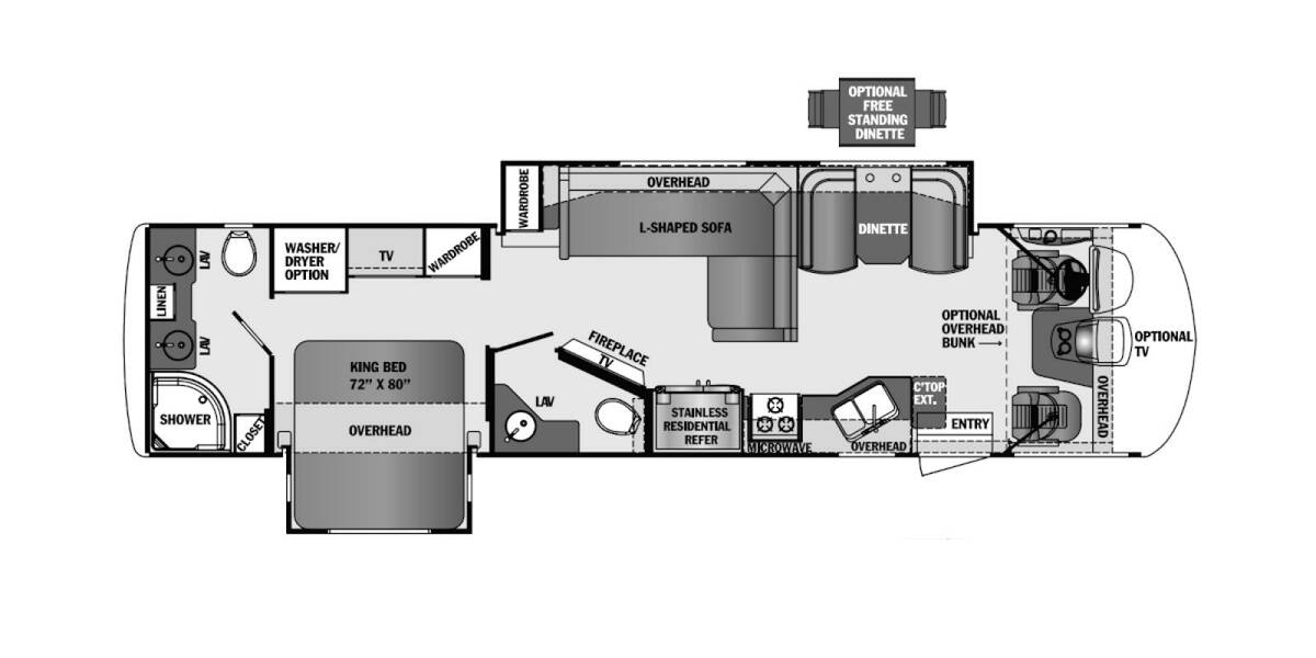 2018 Georgetown XL Ford F-53 369DS Class A at Riverside Camping Center STOCK# C0717A Floor plan Layout Photo