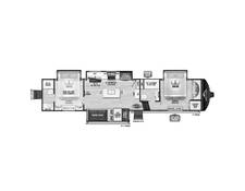2024 East to West Ahara 390DS Fifth Wheel at Riverside Camping Center STOCK# C0819 Floor plan Image