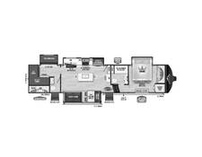 2024 East to West Ahara 378BHOK Fifth Wheel at Riverside Camping Center STOCK# C0825 Floor plan Image
