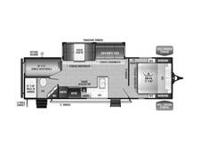 2024 East to West Della Terra LE 255BHLE Travel Trailer at Riverside Camping Center STOCK# C0805 Floor plan Image