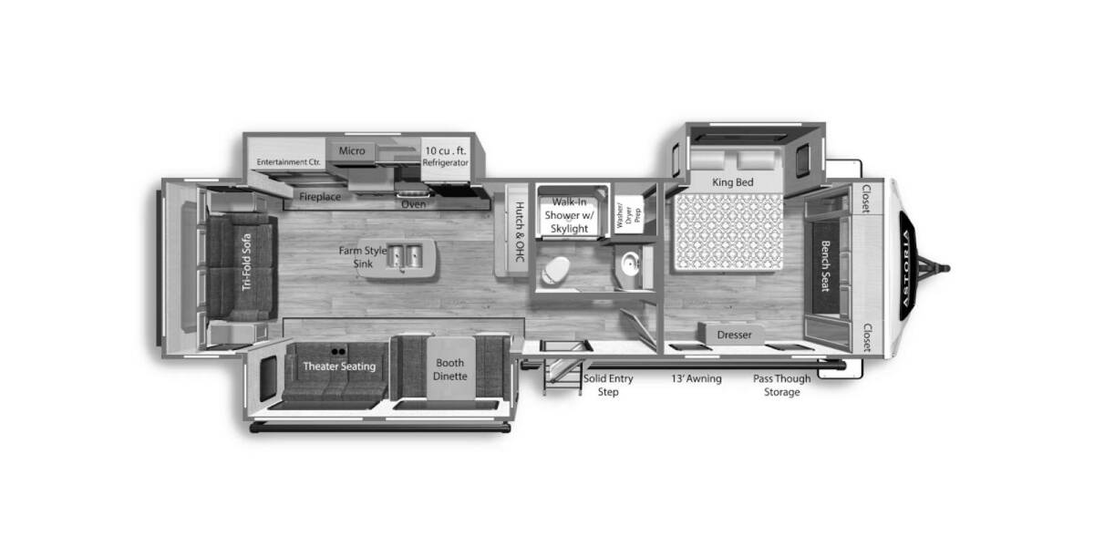 2024 Dutchmen Astoria 3313RL Travel Trailer at Riverside Camping Center STOCK# C0815A Floor plan Layout Photo