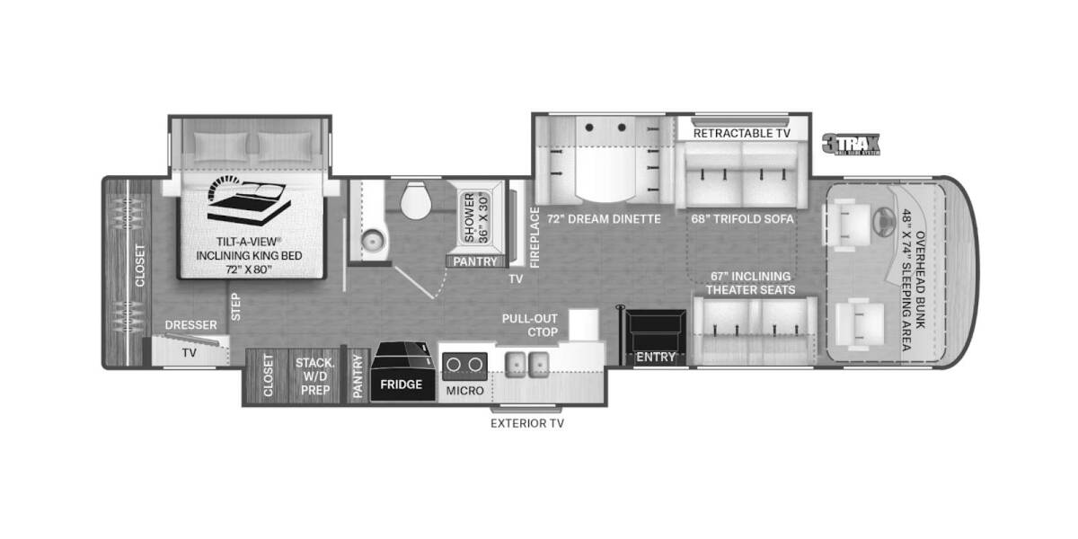 2025 Thor Palazzo GT Freightliner XC-S 37.4 Class A at Riverside Camping Center STOCK# C0840 Floor plan Layout Photo