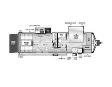 2024 East to West Alta 2870KTH Travel Trailer at Riverside Camping Center STOCK# C0839 Floor plan Image