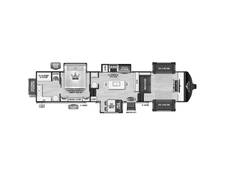 2024 East to West Ahara 380FL Fifth Wheel at Riverside Camping Center STOCK# C0847 Floor plan Image
